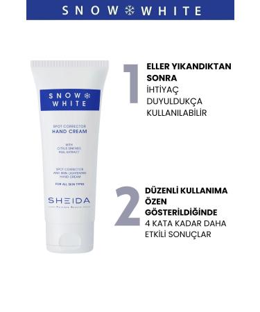 Sheida Snow White Blemish Lightening and Skin Toning Hand Cream 75 ml - Buy Online on GoSupps.com