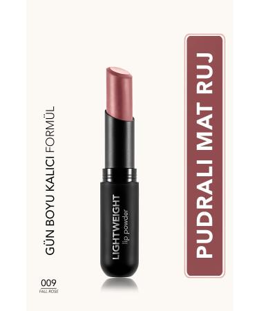 Flormar Ultra Light Matte Lipstick (ICED ANTIQUE PINK) - Lightweight Lip Powder - 009 Fall Rose - 8682536061803