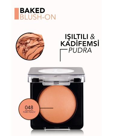 Flormar Shimmering Baked Blush - Baked Blush-on - 048 Pure Peach - 8682536051460 - Buy Online on GoSupps.com
