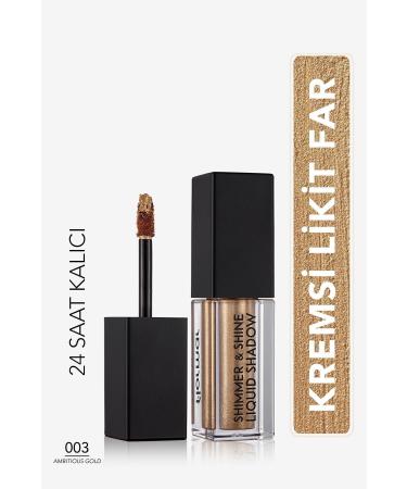 Flormar Liquid Eyeshadow - Shimmer & Shine Liquid Shadow 003 Ambitious Gold