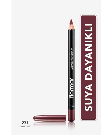 Flormar Lip Pencil - Waterproof Lipliner 231 Berry Stain 8690604111312