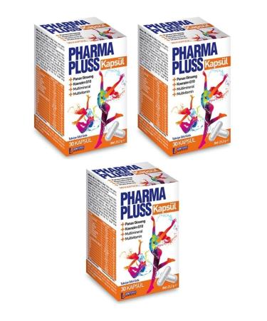 LedaPharma Pharma Pluss 30 Capsules 3-Piece Set (pharmaton Equivalent)