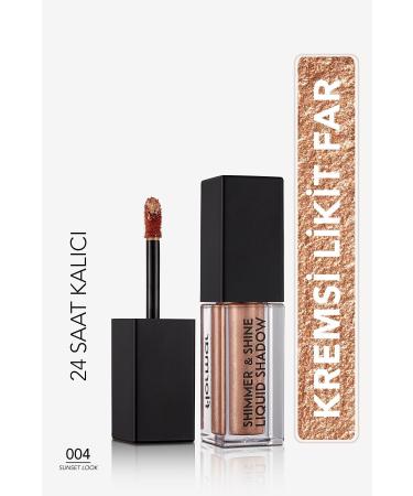 Flormar Metallic Liquid Eyeshadow (COPPER) - Shimmer & Shine Liquid Shadow - 004 Sunset Look - 8682536003124