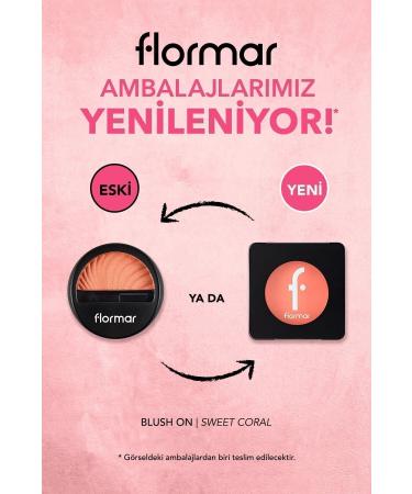 Flormar Matte Finish Compact Blush - Blush-on -109 Sweet Coral - 8682536051798 - Buy Online on GoSupps.com