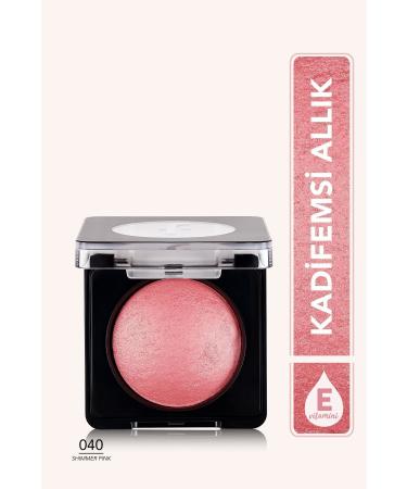Flormar Shimmer Baked Blush - Baked Blush-on - 040 Shimmer Pink - 8682536051415