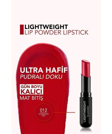 Flormar Ultra Light Matte Lipstick (VIVID RED) - Lightweight Lip Powder - 012 Legendary Red - 8682536061865 - Buy Online on GoSupps.com