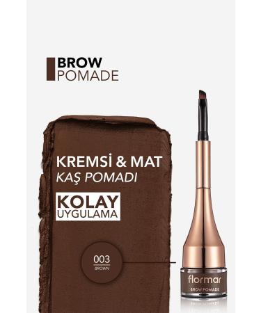 Flormar Intense Pigmented Permanent Eyebrow Pomade - Brow Pomade - 003 Brown - 8690604572205 - Buy Online on GoSupps.com