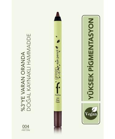 Flormar Long-Lasting Intense Pigment Green Up Matte Finish Vegan Eye Pencil-004 Pine Cone- 8682536079693