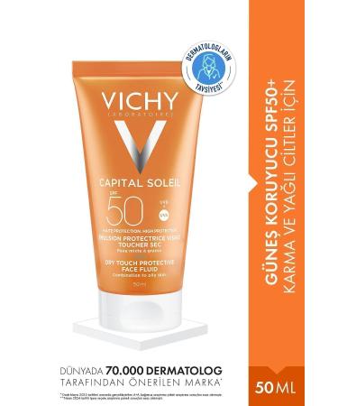 Vichy Capital Soleil Dry Touch - High Protection Sunscreen - SPF 50 - 50 Ml