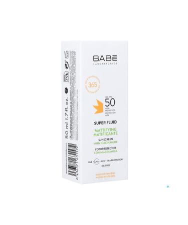 Babe Laboratorios Babe Super Fluid Sunscreen Mattifying Spf50 50 ml - Buy Online on GoSupps.com