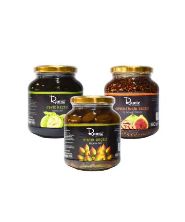 Ramiz 3 Types of Gourmet Natural Additive-Free Jam (Walnut - Peanut - Fig with Walnut)