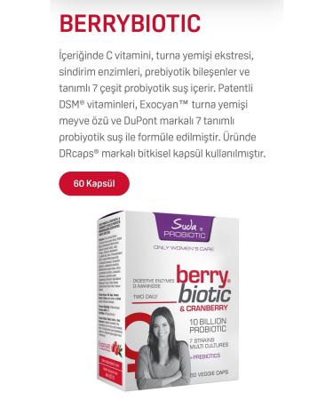 Water Vitamin Berrybiotic & Cranberry 60 Capsules Probiotic and Prebiotic - Buy Online on GoSupps.com
