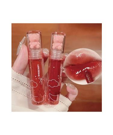 sensory party Lip Glaze Lovely Bear Design Jelly-Textured Lip Gloss With Mirror-Like