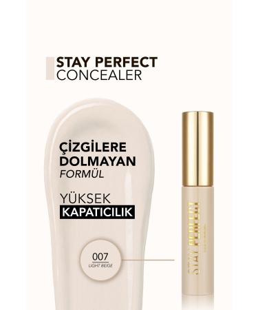 Flormar Natural Finish Concealer (COLD UNDERTONE) - Stay Perfect Concealer - 007 Light Beige - 8682536085564 - Buy Online on GoSupps.com