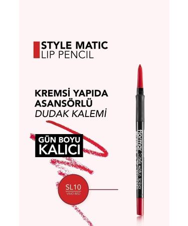 Flormar Lip Pencil - Stylematic Lipliner SL10 Vivid Red 8690604497065 - Buy Online on GoSupps.com
