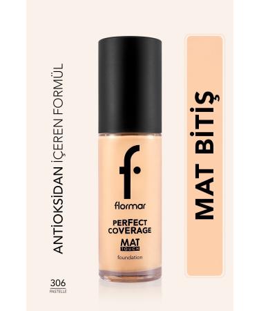 Flormar Matte One Vitamin E Foundation - Mat Touch Foundation - 306 Pastelle - 8682536057660