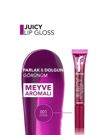 Flormar Fruit Flavored Lip Gloss (RASPBERRY) - Juicy Lip Gloss - 001 Raspberry - 8682536087711 - Buy Online on GoSupps.com