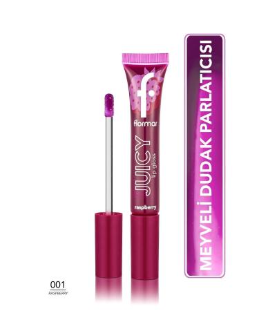 Flormar Fruit Flavored Lip Gloss (RASPBERRY) - Juicy Lip Gloss - 001 Raspberry - 8682536087711