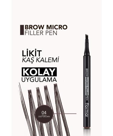 Flormar Eyebrow Filling Pencil (Dark Brown) - Brow Micro Filler Pen - 004 Deep Brown - 8682536038546 - Buy Online on GoSupps.com