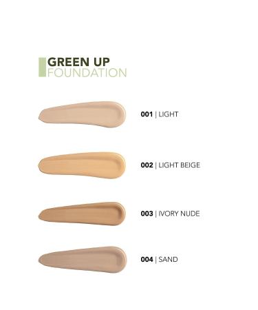 Flormar Semi-Matte Finish Water Based Vegan Foundation - Green Up Foundation - 002 LIGHT BEIGE - 4251903322218 - Buy Online on GoSupps.com