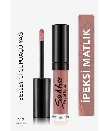 Flormar Velvet Texture Liquid Matte Lipstick - Silk Matte Liquid Lipstick - 012 TERRACOTTA - 8690604505395