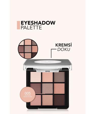 Flormar Matte & Shiny Creamy Eyeshadow Palette - Eye Shadow Palette - 005 Nude Dude- 8682536048477 - Buy Online on GoSupps.com