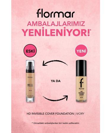 Flormar Invisible HD Cover Foundation Ivory Foundation 060 - Buy Online on GoSupps.com