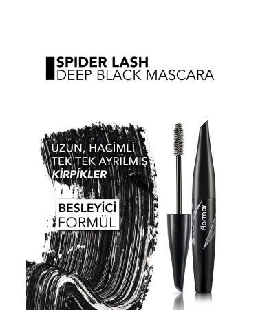 Flormar Volumizing Mascara (BLACK) - Spider Lash Mascara - 001 Deep Black - 8690604110643 - Buy Online on GoSupps.com
