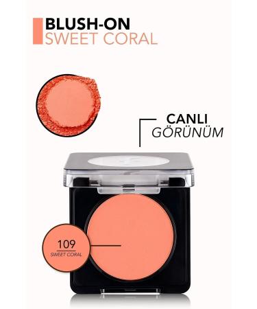 Flormar Matte Finish Compact Blush - Blush-on -109 Sweet Coral - 8682536051798 - Buy Online on GoSupps.com