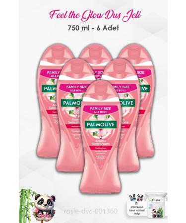 Palmolive Set of 6 Palmolive Aroma Sensations Feel the Glow Shower Gel 750 ml and ROSIE