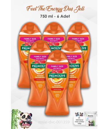 Palmolive Set of 6 Palmolive Shower Gel Feel The Energy 750 ml and ROSIE