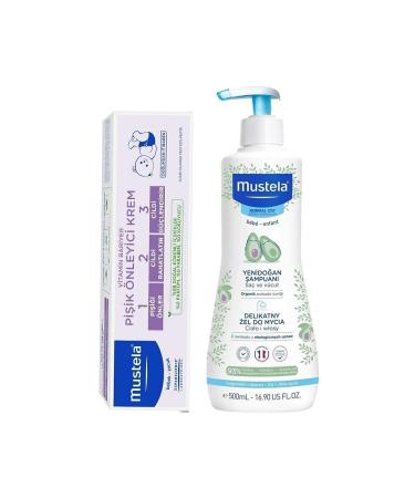Mustela Newborn Hair and Body Shampoo 500 Ml + Diaper Rash Cream 100 Ml