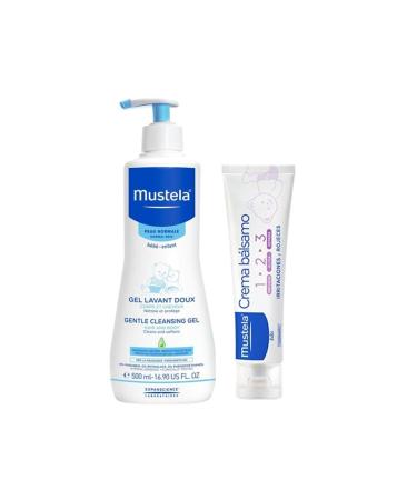 Mustela Diaper Rash Cream 50ml Newborn Shampoo 500ml Care Set