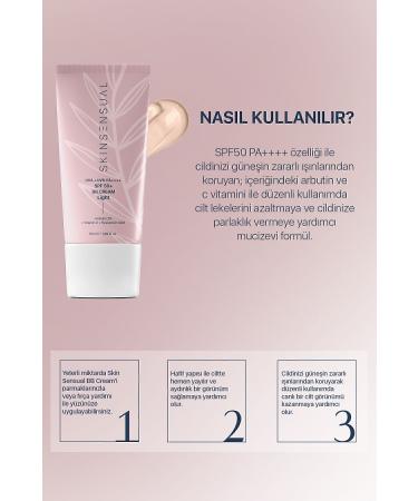 Skin Sensual BB Cream Light | 50 Spf Uva/Uvb Pa++++ | Helps Prevent Stain Formation Brightness and Vitality - Buy Online on GoSupps.com