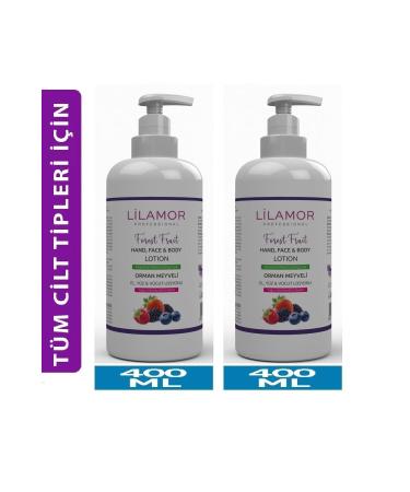 Lilamor Hand and Face Body Lotion Forest Fruit 400 Ml X 2 Pieces