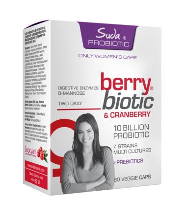Water Vitamin Berrybiotic & Cranberry 60 Capsules Probiotic and Prebiotic
