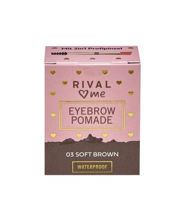 Rival Loves Me Eyebrow Pomade Waterproof No:03 Soft Brown 1 Piece