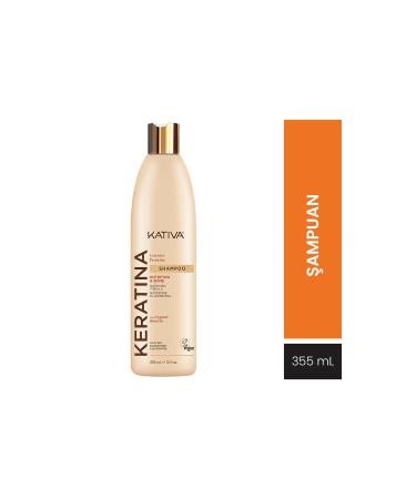 Kativa Keratina Shampoo 355 mL - Softness and Shine Strengthening Keratin Shampoo