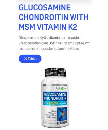 Vitamin Glucosamine Chondroitin Msm 90 Tablets in Water (Glucosamine Chondroitin MSM) - Buy Online on GoSupps.com