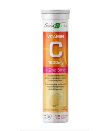 Vitamin in Water Vitamin C Orange 1000 mg 15 Eff Tablets