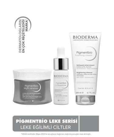 Bioderma Pigmentbio Stain Series (Night Cream + Serum + Cleansing Gel)