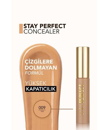 Flormar Natural Finish Concealer (WARM UNDERTONE) - Stay Perfect Concealer - 009 Tan - 8682536085601 - Buy Online on GoSupps.com