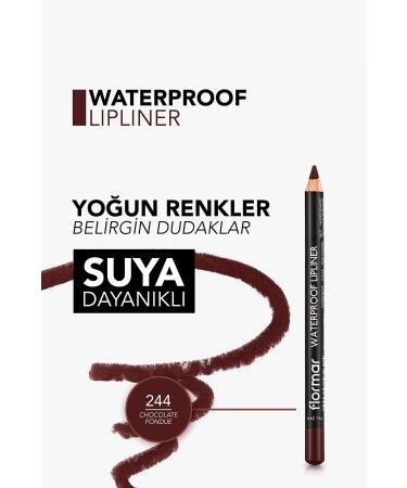 Flormar Waterproof Lip Pencil (BROWN) - Waterproof Lipliner - 244 Chocolate Fondue - 8690604567591 - Buy Online on GoSupps.com