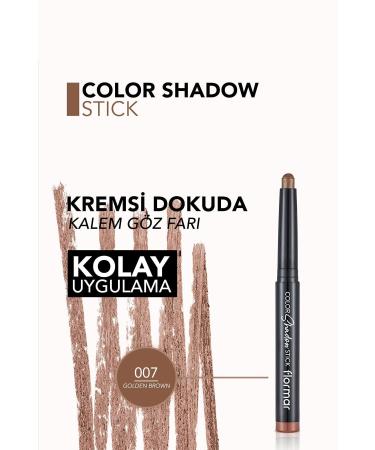 Flormar Waterproof Shimmering Pencil Eyeshadow -color Shadow Stick-007 Golden Brown-8682536039475 - Buy Online on GoSupps.com