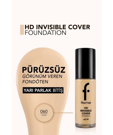 Flormar Invisible HD Cover Foundation Ivory Foundation 060 - Buy Online on GoSupps.com