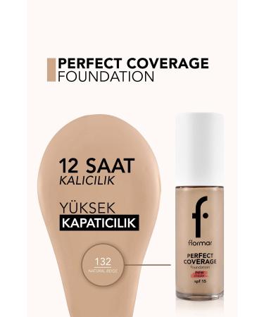 Flormar Perfect Coverage Intensive Concealer Water Based Foundation (NEUTRAL UNDERTONE) -132 Natural Beige -8682536070577 - Buy Online on GoSupps.com
