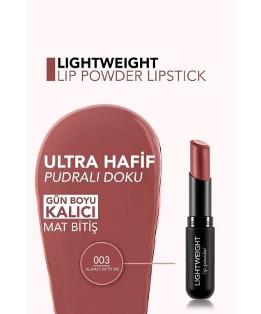Flormar Ultra Light Matte Lipstick (ANTIQUE PINK) - Lightweight Lip Powder - 003 Always With Me - 8682536061681 - Buy Online on GoSupps.com