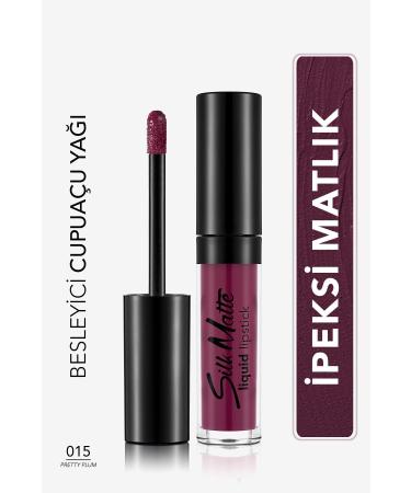 Flormar Velvet Texture Liquid Matte Lipstick (Plum Color)-silk Matte Liquid Lipstick-015 Pretty Plum-8690604505425