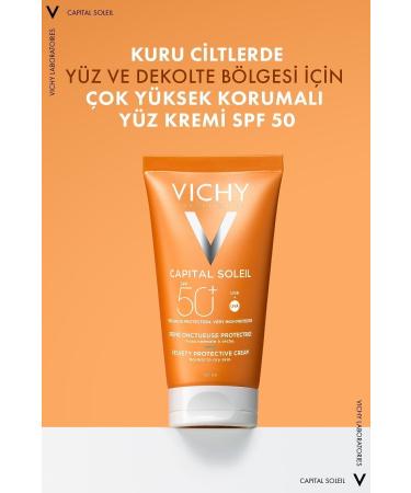 Vichy Capital Soleil Spf50+ Velvety Sunscreen for Smooth Looking Skin - 50ml - Buy Online on GoSupps.com