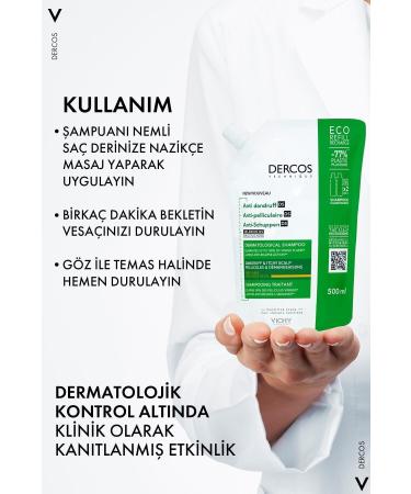 Vichy Dercos Anti-dandruff Anti-Dandruff Shampoo Dry Hair Refill Pack 500 ml - Buy Online on GoSupps.com